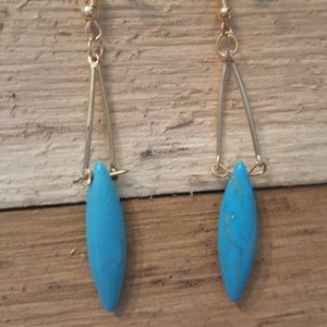 Turquoise and Gold earrings